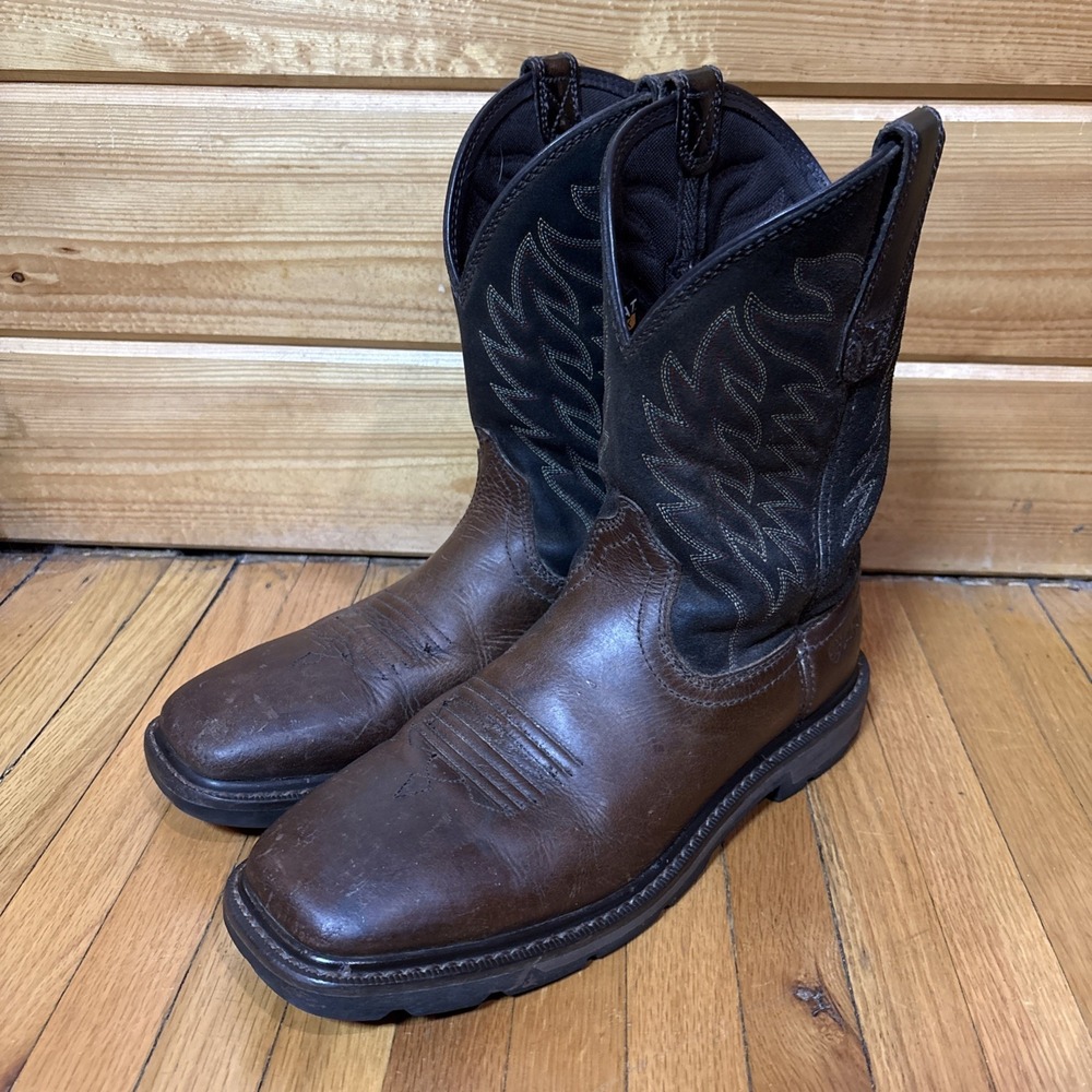 Ariat Work Waterproof Brown Leather Work Boots ASTM F2892-18 Men's Size 8D